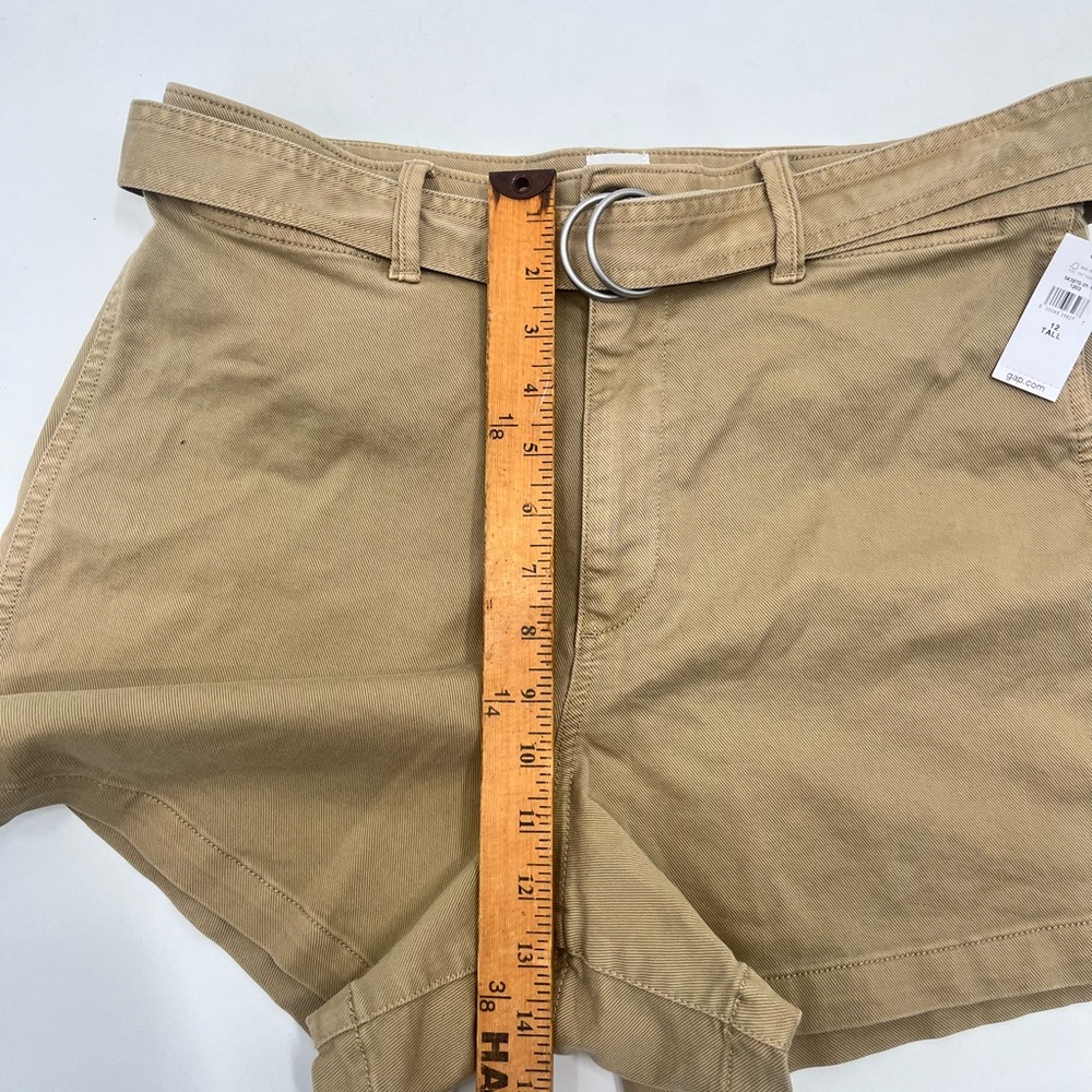 NEW Womens Gap Khaki Tan High Rise Shorts Size 12 Tall - Picture 4 of 8